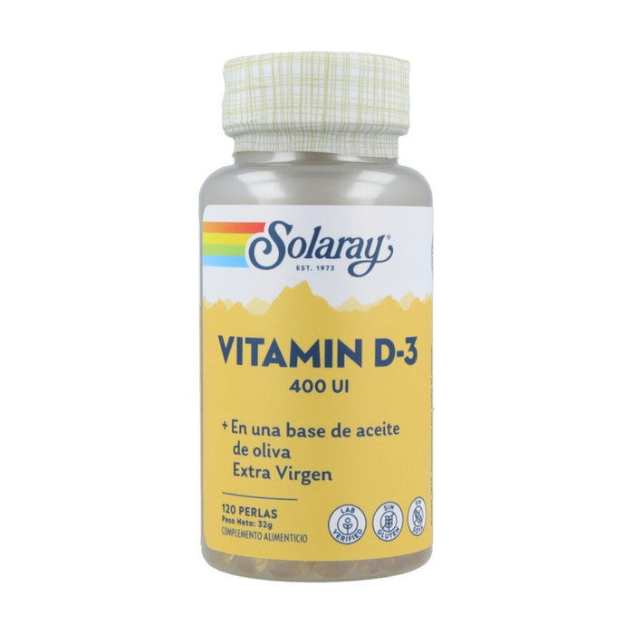 Solaray Vitamine D3 400 UI, 120 perles
