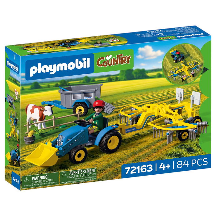 PLAYMOBIL Petit Tracteur avec Rastrille Hilerador de Foin 72163 PLAYMOBIL Petit Tracteur avec Rastrille Hilerador de Foin 72163