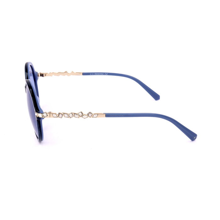 Swarovski Lunettes de Soleil Femme SK0264 - Monture Ronde Acétate avec Verres UV400 - 53-19-140