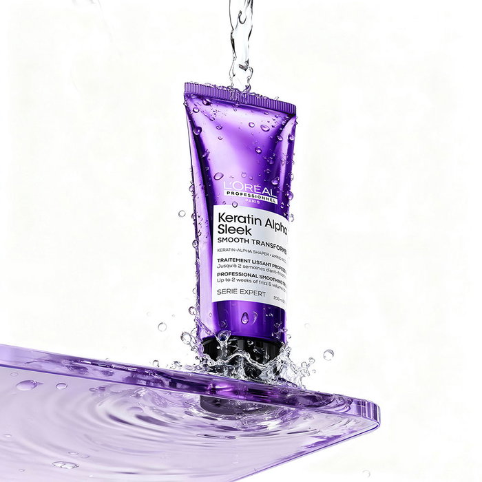 L'Oréal Professionnel Smooth Transformer Keratin Alpha - Soin Lissant Professionnel 200 ml, 5x Plus Lisse, Réduction des Frisottis, Pour Tous Types de Cheveux