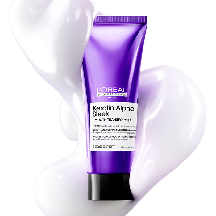L'Oréal Professionnel Smooth Transformer Keratin Alpha - Soin Lissant Professionnel 200 ml, 5x Plus Lisse, Réduction des Frisottis, Pour Tous Types de Cheveux