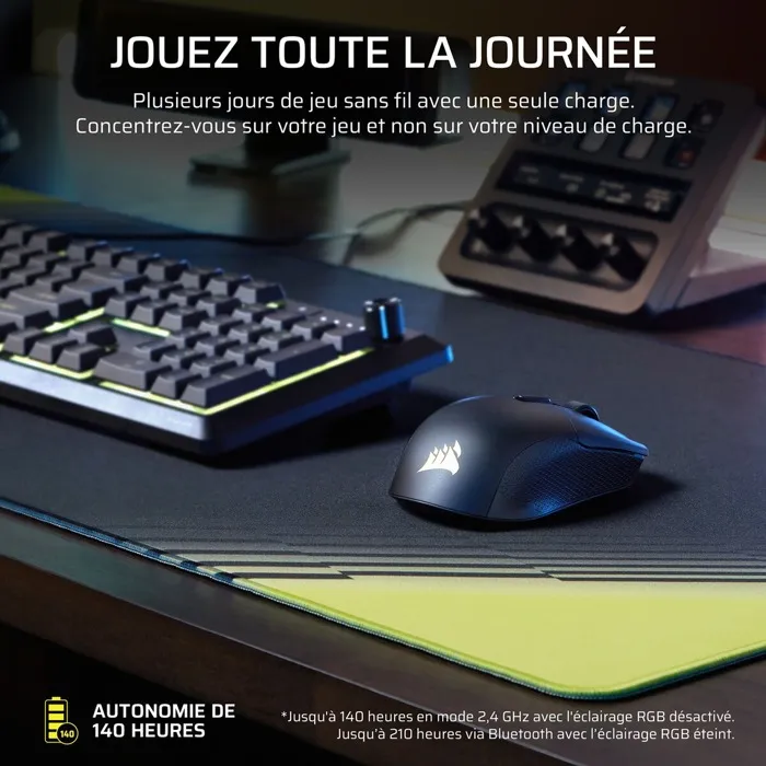 Corsair HARPOON v2 WIRELESS - Souris Gamer Sans Fil 26K DPI - Noir RGB Corsair HARPOON v2 WIRELESS - Souris Gamer Sans Fil 26K DPI - Noir RGB