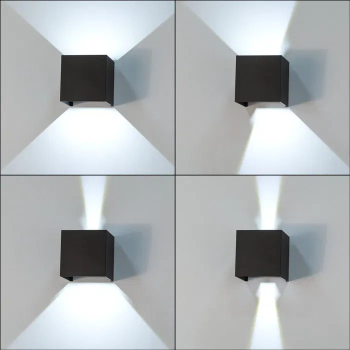 HO Aplique LED Extérieur 10W 1000lm IP65 Noir 2700K - HO-APL06-IP65-B-WW