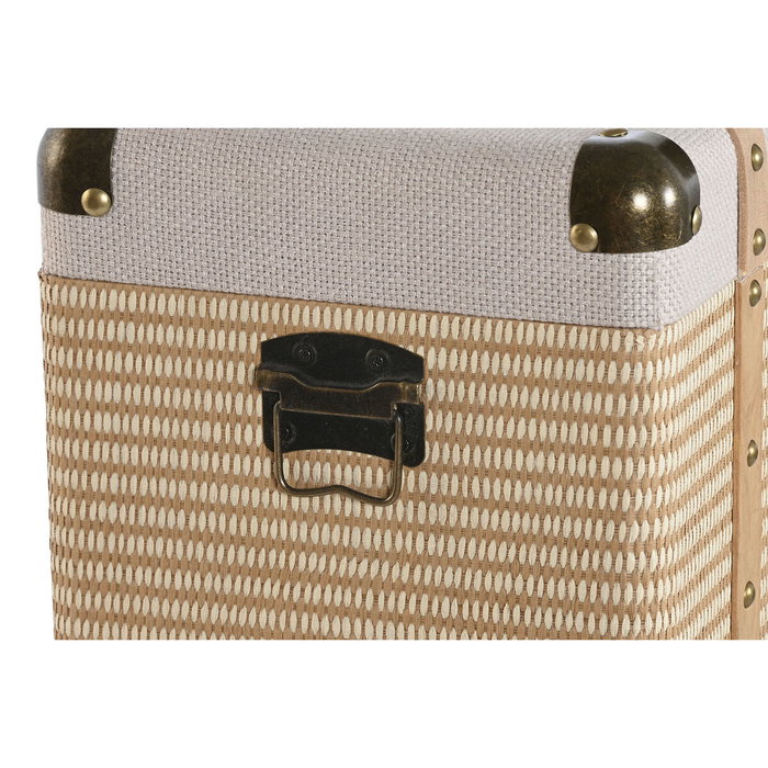 Lot de paniers Home ESPRIT Naturel Polyester Bois Traditionnel (3 Unités) Lot de paniers Home ESPRIT Naturel Polyester Bois Traditionnel (3 Unités)