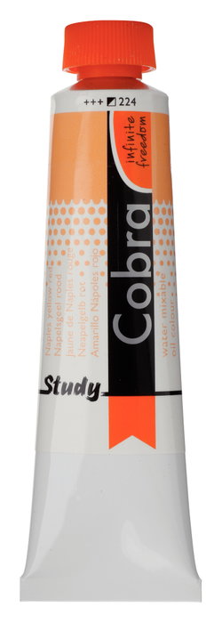 Cobra Jaune Naples Rouge 224 - Peinture à l'huile miscible à l'eau 40 ml Cobra Jaune Naples Rouge 224 - Peinture à l'huile miscible à l'eau 40 ml