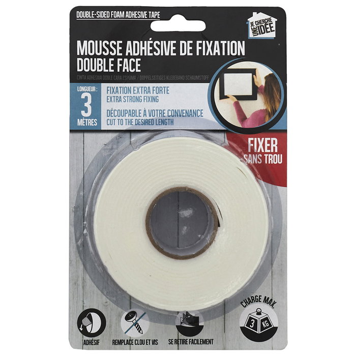 Je cherche une Idee Ruban adhésif mousse double face 3 m Je cherche une Idee Ruban adhésif mousse double face 3 m