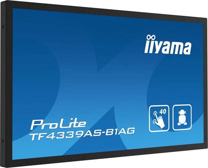 iiyama Écran Tactile PCAP 43" (107 cm) 4K UHD 3840x2160, Anti-reflets, Bezel Free, 40 Points Tactile, Android 11, Panneau IPS, 4 Go RAM, 32 Go Stockage, 2x HDMI, DisplayPort, VESA
