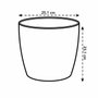 Elho Lot de 2 pots de fleurs Brussels Rond Noir - 17 L