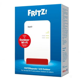 FRITZ! Repeater 1610 Outdoor Edition - Répéteur WiFi 6 extérieur 3000 Mbps Mesh avec port LAN PoE+ Certification IP54