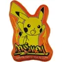 Pokémon POKEMON Pikachu Coussin décoratif 3D en Velboa avec rembourrage doux - 40 cm - Tissu résistant toucher velours