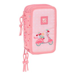 Trousse Scolaire avec Accessoires Moos Passion Multicouleur 12,5 x 19,5 x 5,5 cm 37 Pièces