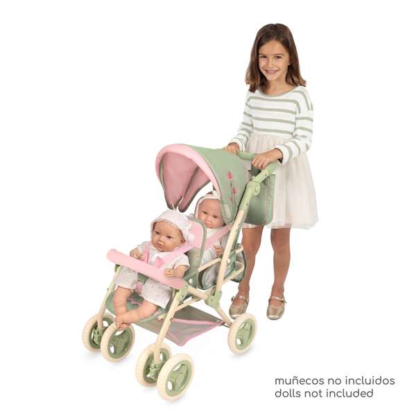 Decuevas - Chaise jumelle pliable Botanic pour poupées jusqu'à 52 cm - 40x70x72 cm