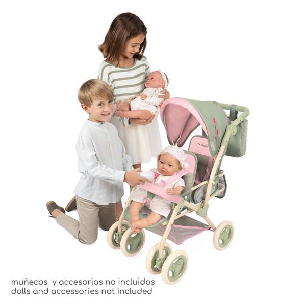 Decuevas - Chaise jumelle pliable Botanic pour poupées jusqu'à 52 cm - 40x70x72 cm
