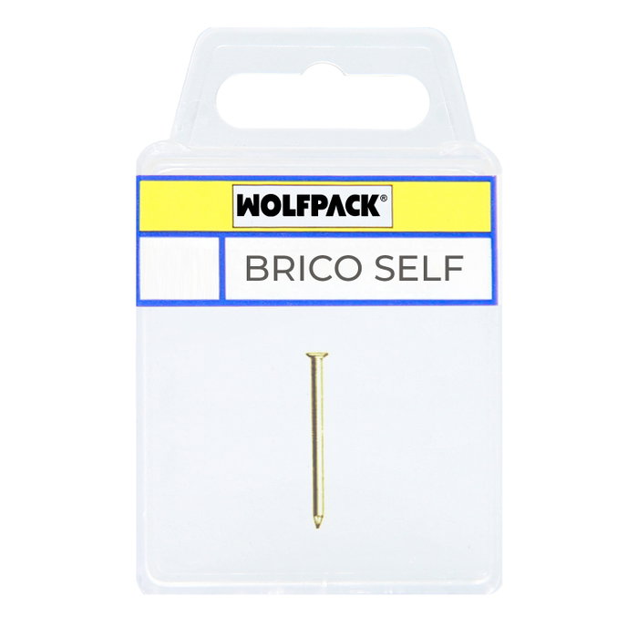 WOLFPACK LINEA PROFESIONAL Pointe en acier conique laitonné Brico-self 1,50x20 mm WOLFPACK LINEA PROFESIONAL Pointe en acier conique laitonné Brico-self 1,50x20 mm