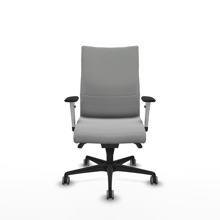 Piqueras Y Crespo Albacete confidente - Chaise de bureau grise avec mécanisme synchrone et roues 65mm