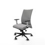 Piqueras Y Crespo Albacete confidente - Chaise de bureau grise avec mécanisme synchrone et roues 65mm