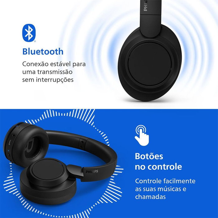 Casque Bluetooth à Bandeau Philips TAH6509BK Noir