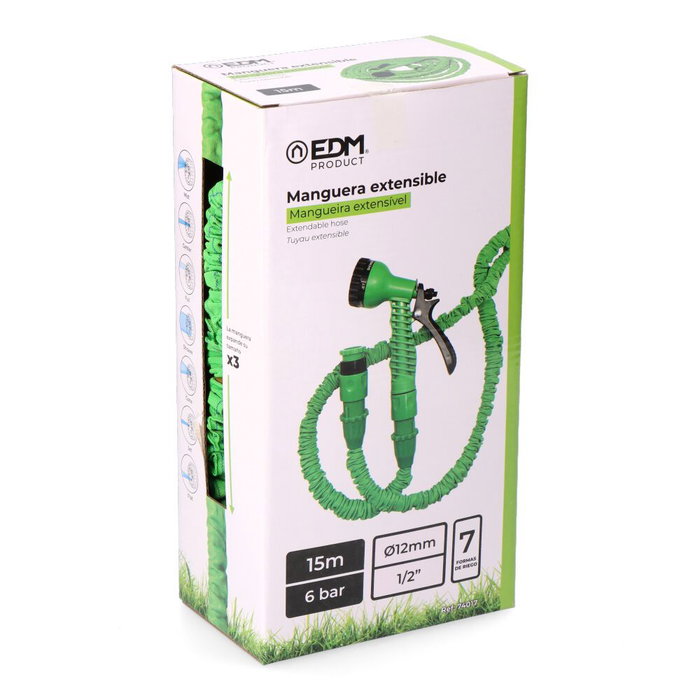 Edm Manguera extensible Básic 15 m, ø12 mm