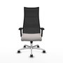 Piqueras y Crespo Chaise de Bureau Albacete avec mécanisme synchro, Blanc et Noir