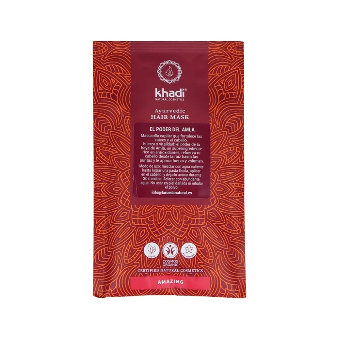 Khadi Masque Capillaire Amla 50g – Nettoyant Profond au Charbon Actif Bio Khadi Masque Capillaire Amla 50g – Nettoyant Profond au Charbon Actif Bio