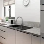 Grohe - Mitigeur de cuisine GET chromé - Bec en C, bec haut - Rotation 150° - Hauteur sous bec 225 mm - Évier