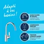 Grohe - Mitigeur de cuisine GET chromé - Bec en C, bec haut - Rotation 150° - Hauteur sous bec 225 mm - Évier