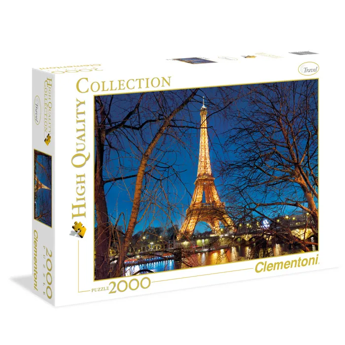 Clementoni Puzzle 2000 Pièces - Tour Eiffel Illuminée de Nuit avec Vue sur le Pont d'Iéna Clementoni Puzzle 2000 Pièces - Tour Eiffel Illuminée de Nuit avec Vue sur le Pont d'Iéna