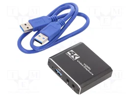GEMBIRD Grabber Audio/Vidéo HDMI 1.4 USB 3.0 Noir