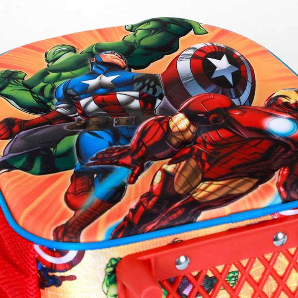 Karactermania Les Vengadores Attack - Mochila 3D à roulettes pour enfant, avec relief, 2 poches latérales - 26 x 13 x 34 cm