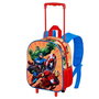 Karactermania Les Vengadores Attack - Mochila 3D à roulettes pour enfant, avec relief, 2 poches latérales - 26 x 13 x 34 cm