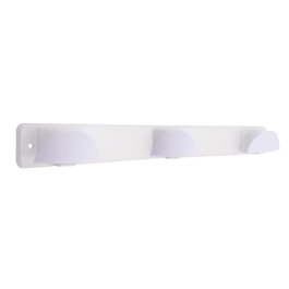 GSC Evolution Percha en acier inoxydable avec triple pommeau ABS blanc 420x50mm