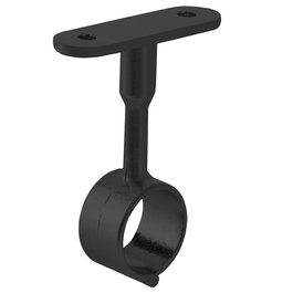 HERRAJES ALK Support central pour tube rond Ø20 noir mat