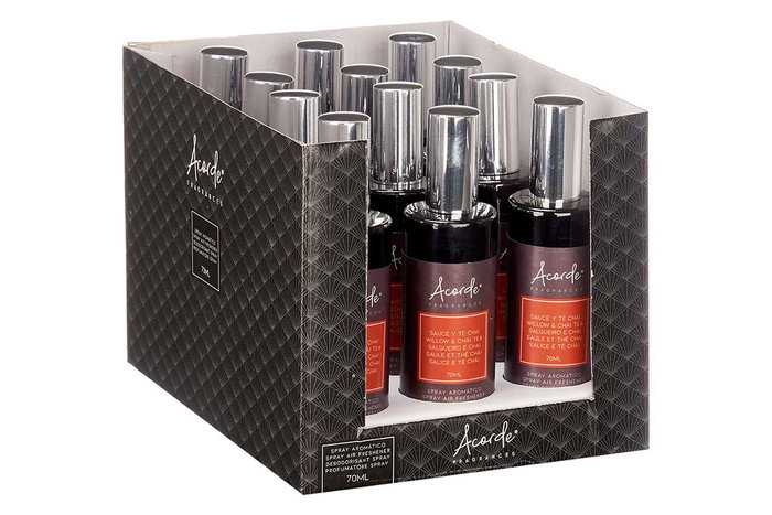 Acorde Aroma Hogar 70 ml Sauce et Thé Chai - Parfum d'Ambiance 4.5x16x4.5 cm (Set de 12)