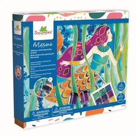 Sycomore Artissimo Sirenes - Tableaux multi-aquarelles XL avec effets métalliques