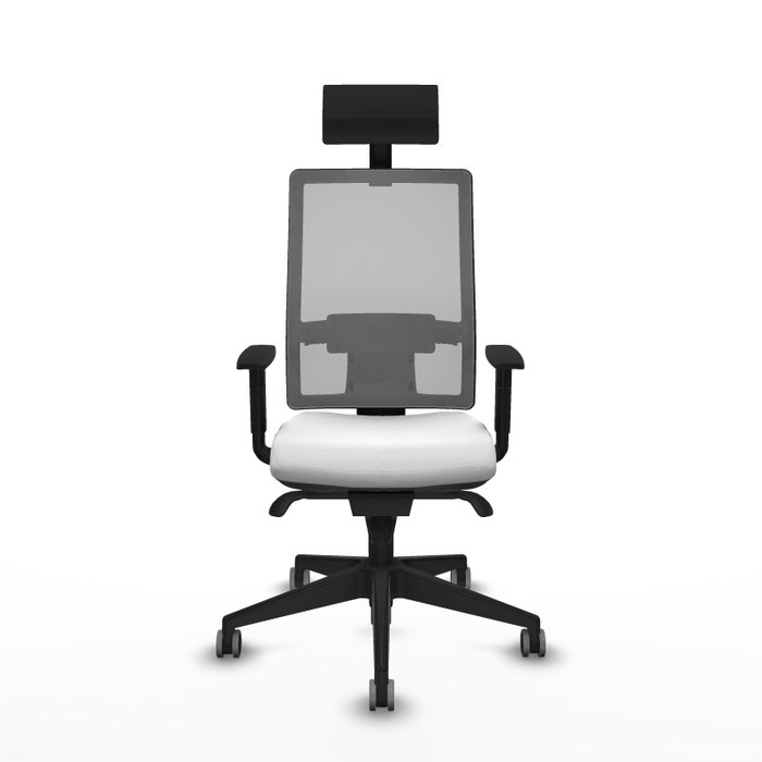 Piqueras y Crespo Chaise de Bureau Horna Blanc et Gris