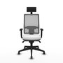 Piqueras y Crespo Chaise de Bureau Horna Blanc et Gris