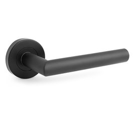 JANDEL Rosette SIRE en acier inoxydable, noir mat, 54 mm