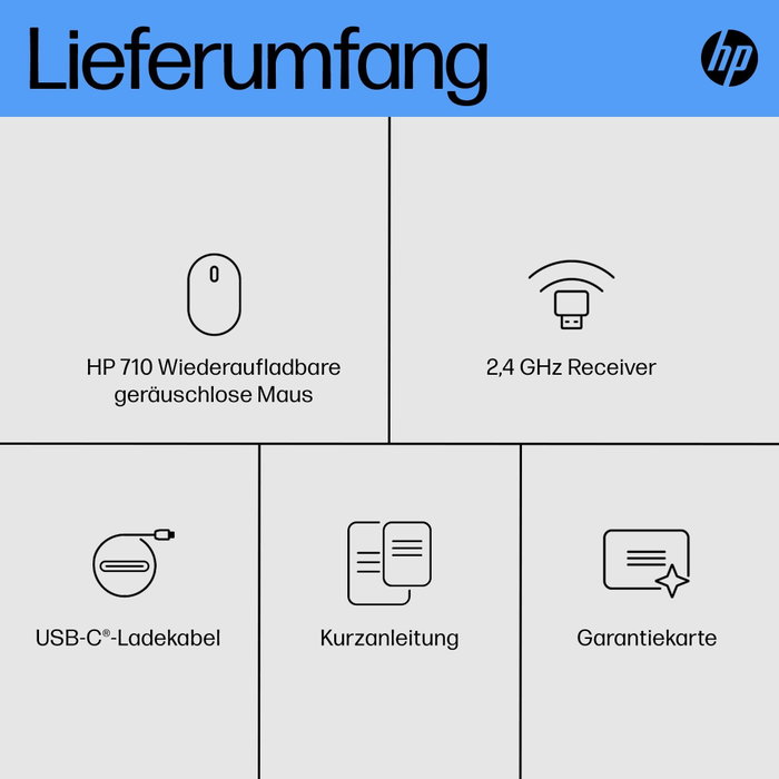 HP Souris silencieuse rechargeable 710 Noir HP Souris silencieuse rechargeable 710 Noir