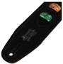 Levy's Sangle Vintage Hootenanny Series 2" avec Support pour Médiators - Jaune et Blanc
