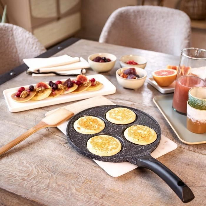 Livoo Poêle à pancake MEP148, 4 empreintes de 10 cm
