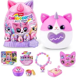 Zuru Rainbocorns KittyMania - Œuf surprise à éclore avec peluche, plus de 40 surprises et compagnon Boo-Boocorn - Jouet pour enfant dès 3 ans