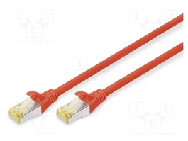 DIGITUS Cordon de raccordement Cat 6a S/FTP 10m RJ45 rouge