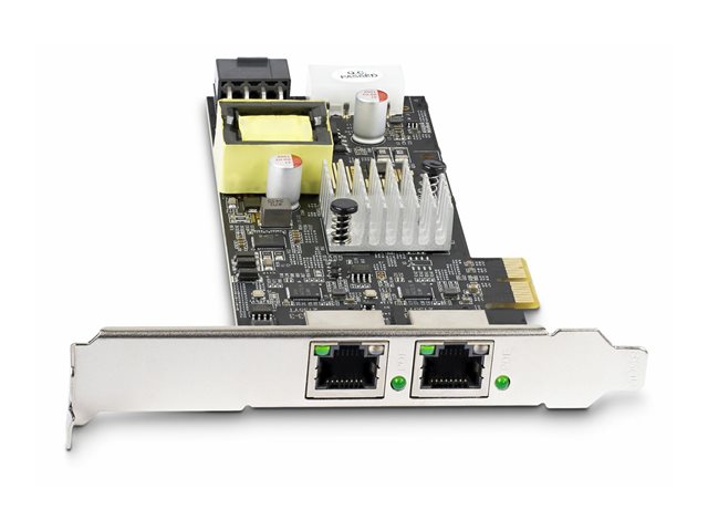 Startech PR22 Grip - Carte Réseau PCIe 2 ports 2.5GbE PoE Intel I225-V, RJ45