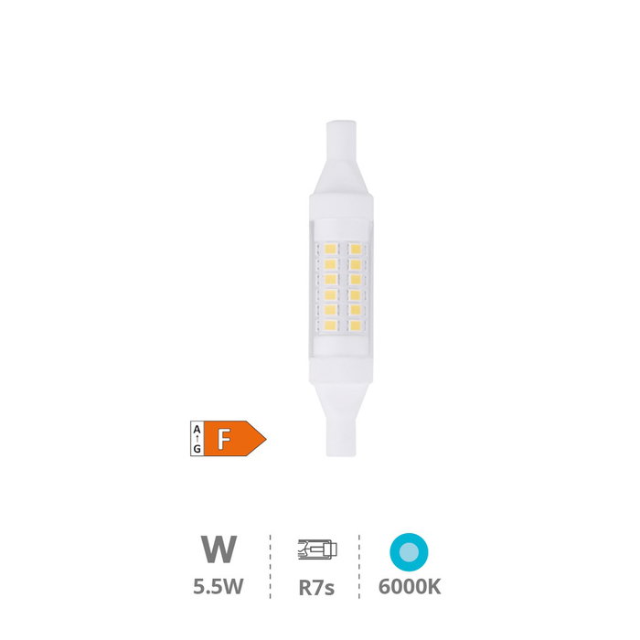 GSC Evolution Ampoule linéaire LED 78mm R7s 5,5W 6000K GSC Evolution Ampoule linéaire LED 78mm R7s 5,5W 6000K
