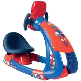 Smoby Simulateur de conduite enfant Spidey V8 Driver avec siège ajustable, sons et lumières - À partir de 3 ans