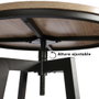 Home Deco Factory Ensemble table et 2 tabourets industriels