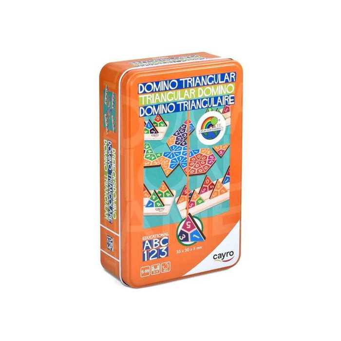 Cayro Domino Triangular Travel Metal Box Cayro Domino Triangular Travel Metal Box