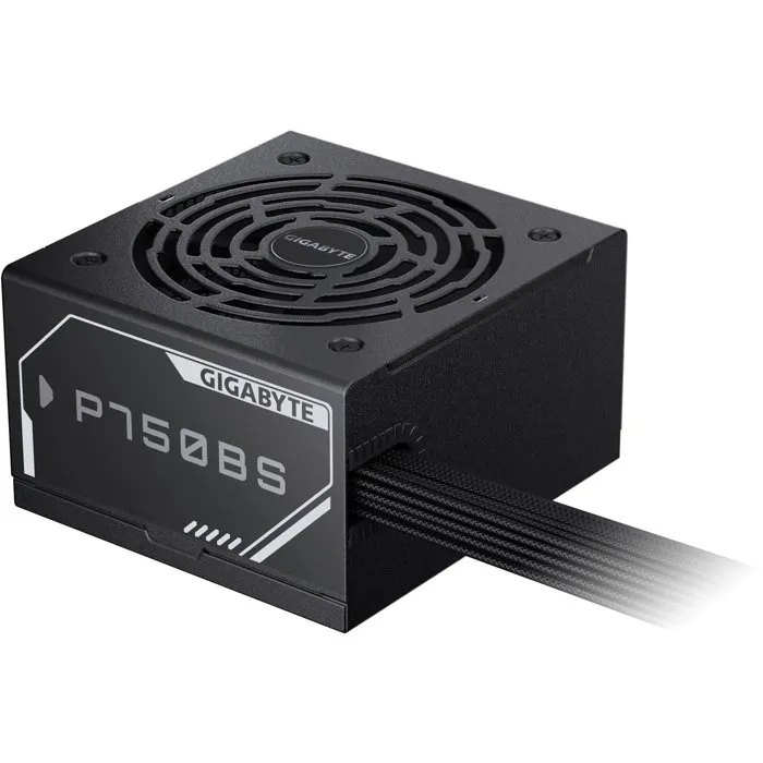 GIGABYTE GP-P750BS 80+ Bronze - Alimentation PC ATX 750W pour Gaming - Certifié 80 PLUS Bronze - Câbles gainés - Ventilateur 120 mm silencieux