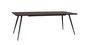 GINER Y COLOMER - Table de salle à manger rectangulaire en teck recyclé 200 cm avec plateau radial et pieds en métal noir