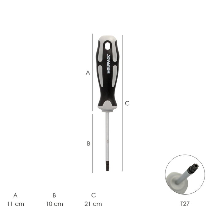 WOLFPACK LINEA PROFESIONAL Tournevis Torx Inviolable T27